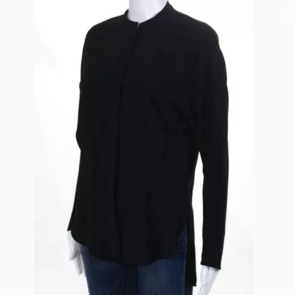 BLAQUE LABEL COLLARLESS BUTTON DOWN HIGH-LOW TOP - Picture 2 of 6